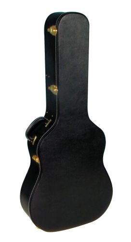 MBT MBTAGCWBK Wooden Acoustic Guitar Case. Black